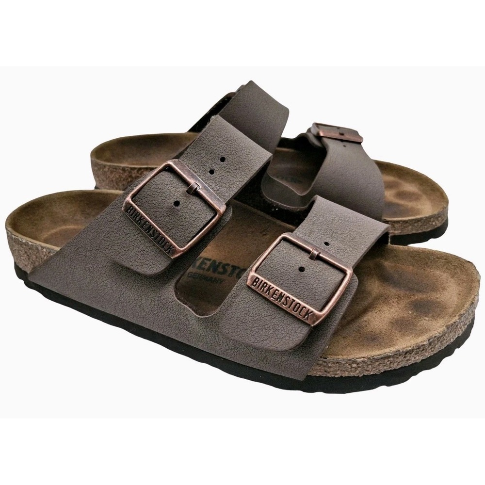 Birkenstock Arizona Sandals Womens Size 8 39 Brown Slide Cork Footbed Germany